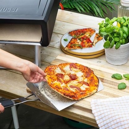 Zanussi ZGPO1PC Gas Powered Pizza Oven with Paddle and Carry Bag in Black