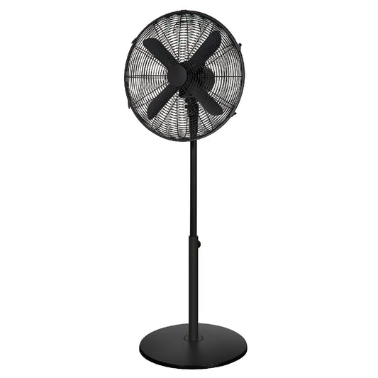 Zanussi ZNMPF1601MB 16" Metal Pedestal Fan in Matt Black