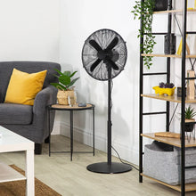 Zanussi ZNMPF1601MB 16" Metal Pedestal Fan in Matt Black
