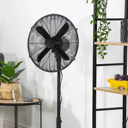Zanussi ZNMPF1601MB 16" Metal Pedestal Fan in Matt Black