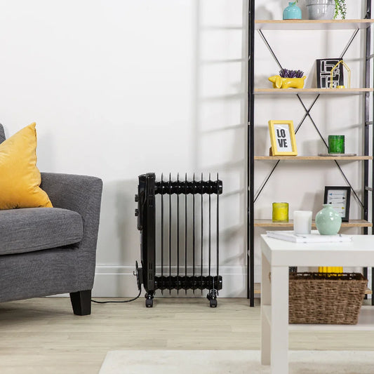 Zanussi ZOFR5004B 2kW 9 Fin Oil Filled Radiator – Black