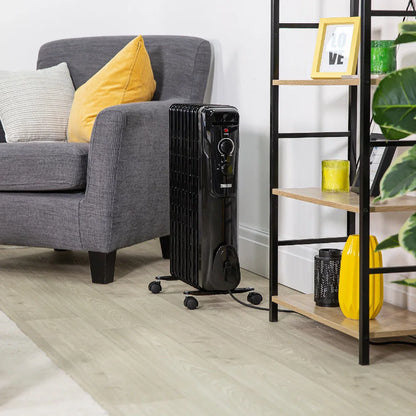 Zanussi ZOFR5004B 2kW 9 Fin Oil Filled Radiator – Black