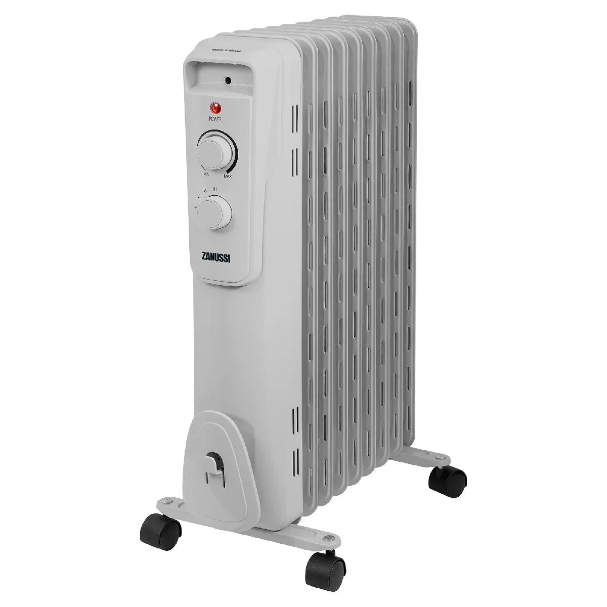 Zanussi ZOFR5004 2kW 9 Fin Oil Filled Radiator – Light Grey