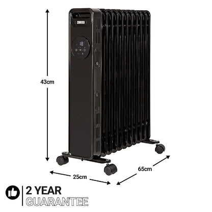 Zanussi ZOFR5005B 2.3kW Digital 11 Fin Oil Filled Radiator – Black