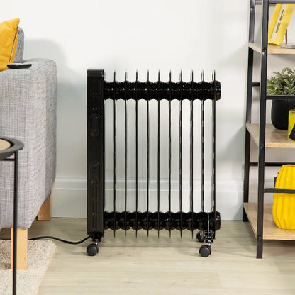 Zanussi ZOFR5005B 2.3kW Digital 11 Fin Oil Filled Radiator – Black