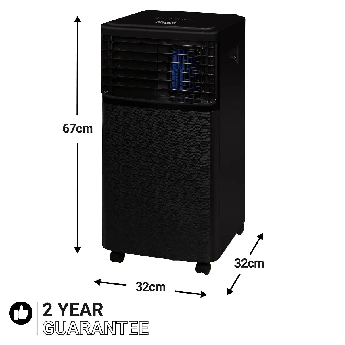 Zanussi ZPAC7001B Portable Air Conditioner, Dehumidifier & Air Cooler in Black