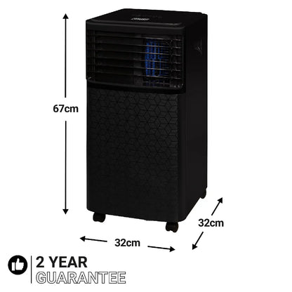 Zanussi ZPAC7001B Portable Air Conditioner, Dehumidifier & Air Cooler in Black
