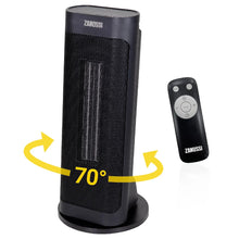 Zanussi ZPTCH3002B 2kW Compact Ceramic Tower Heater in Black