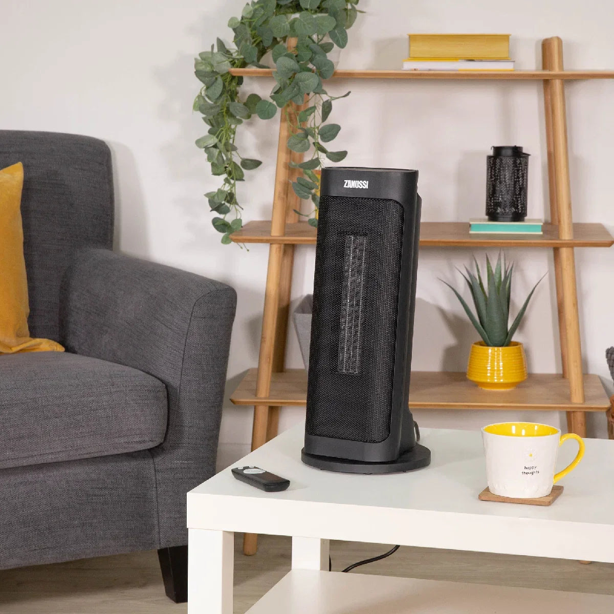 Zanussi ZPTCH3002B 2kW Compact Ceramic Tower Heater in Black