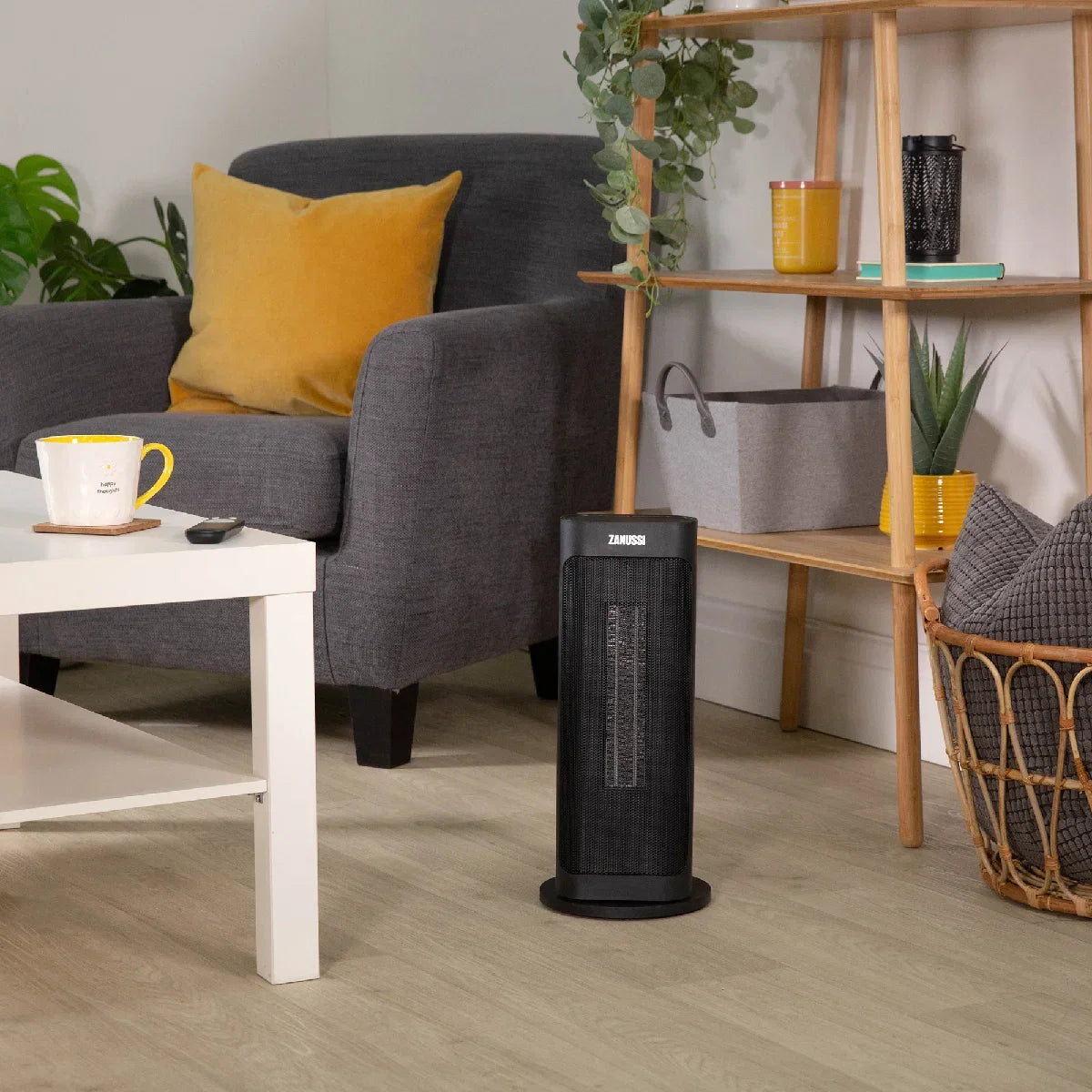 Zanussi ZPTCH3002B 2kW Compact Ceramic Tower Heater in Black